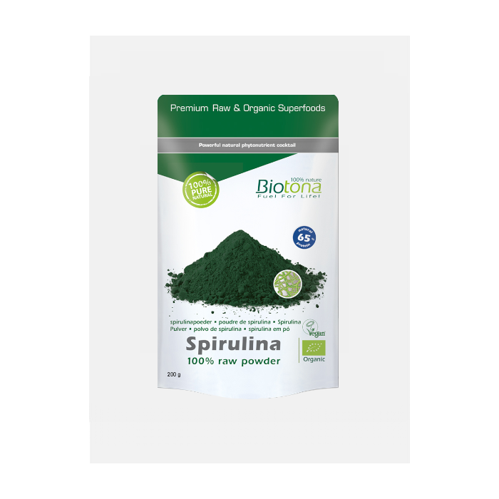 BIOTONA BIO SPIRULINA 100% RAW POWDER 200G