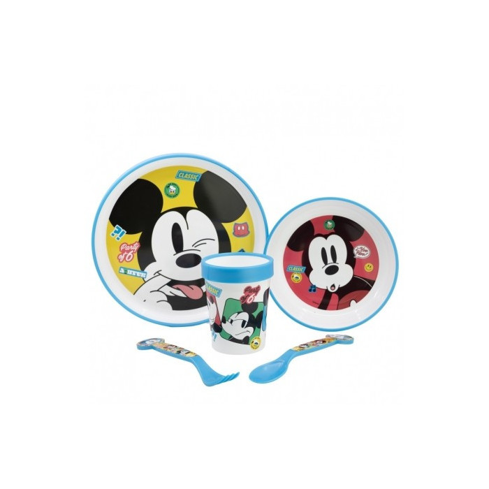 MICKEY MOUSE CONJUNTO PREMIUM REFEIÇÃO 5 PEÇAS