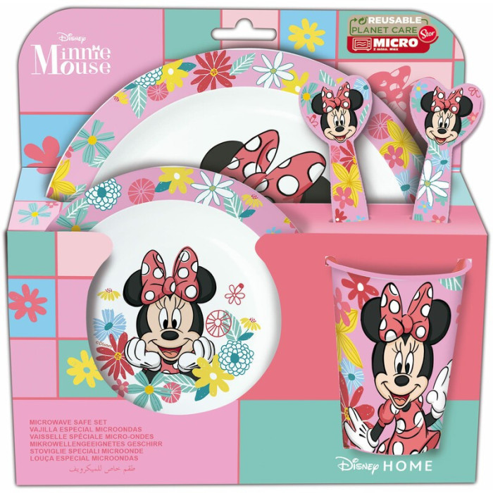 DISNEY MINNIE CONJUNTO REFEIÇÃO 5 PEÇAS