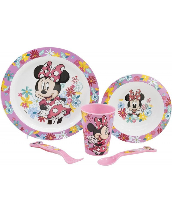 DISNEY MINNIE CONJUNTO REFEIÇÃO 5 PEÇAS