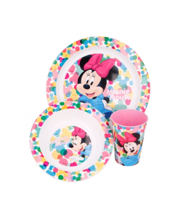 MINNIE MOUSE CONJUNTO REFEIÇÃO 3 PEÇAS