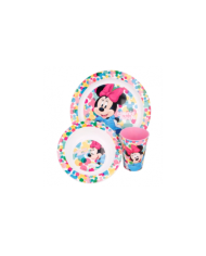 MINNIE MOUSE CONJUNTO REFEIÇÃO 3 PEÇAS