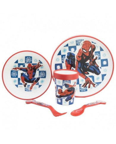 SPIDER-MAN CONJUNTO PREMIUM REFEIÇÃO 5 PEÇAS