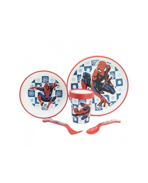 SPIDER-MAN CONJUNTO PREMIUM REFEIÇÃO 5 PEÇAS