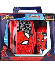 SPIDER-MAN CONJUNTO LANCHEIRA 4 PEÇAS