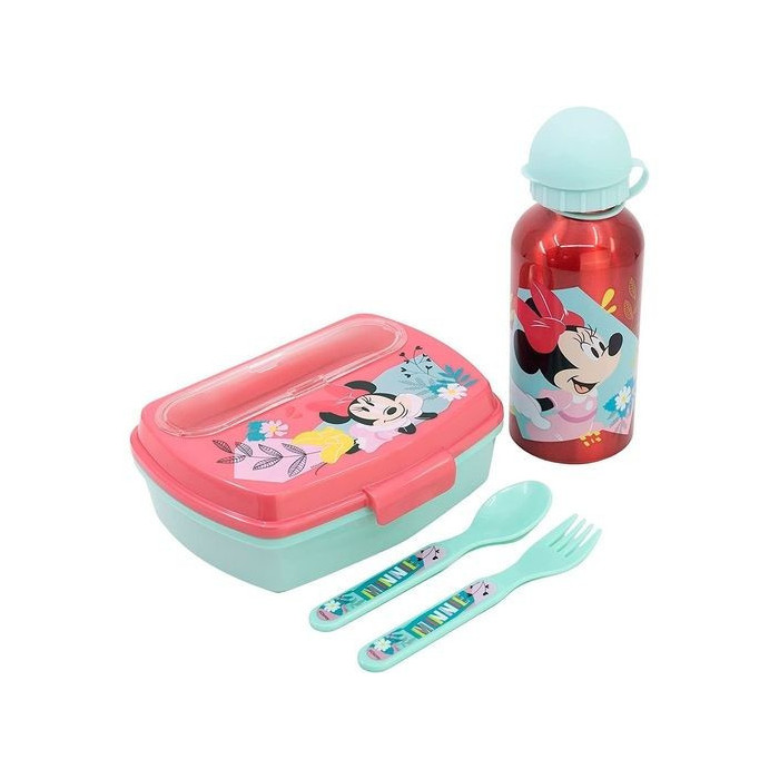 MINNIE MOUSE CONJUNTO LANCHEIRA 4 PEÇAS