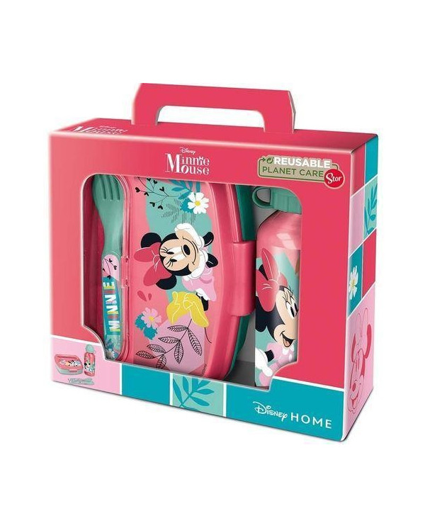 MINNIE MOUSE CONJUNTO LANCHEIRA 4 PEÇAS