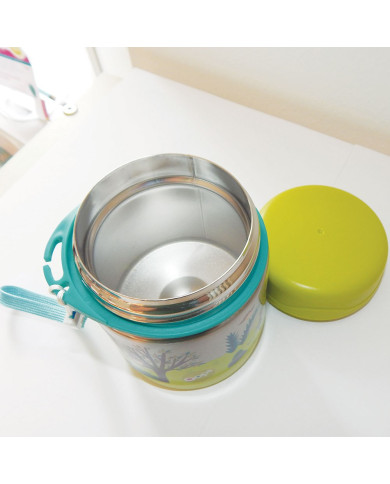 OOPS TÉRMO ALIMENTOS 300ML COM TALHERES FLORESTA