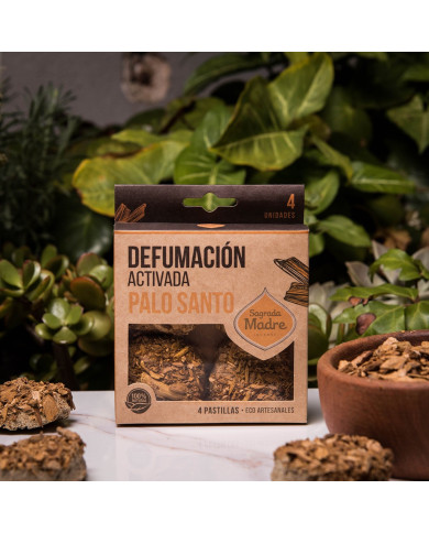 PASTILHAS DEFUMAÇÃO PAU SANTO 4 UNIDADES - SAGRADA MADRE