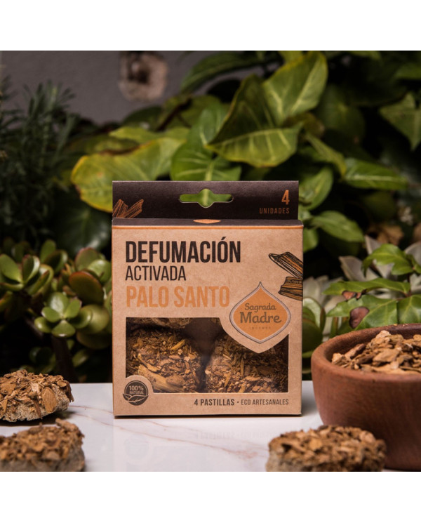 PASTILHAS DEFUMAÇÃO PAU SANTO 4 UNIDADES - SAGRADA MADRE