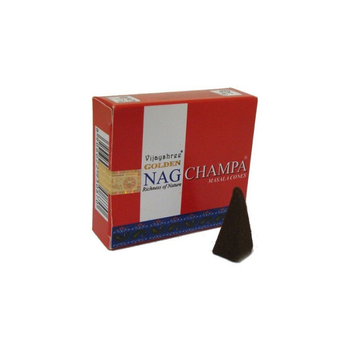 INCENSO NAG CHAMPA CONES GOLDEN 12 UNIDADES