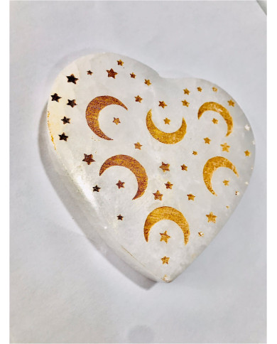 SELENITE BASE FORMA DE CORAÇÃO