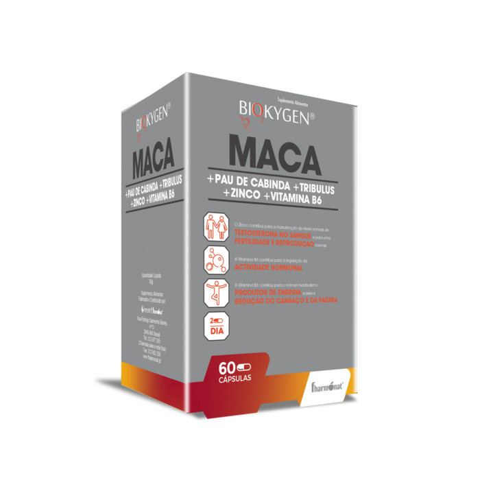 BIOKYGEN MACA + PAU DE CABINDA + TRIBULUS + ZINCO + VITAMINA B6 - FHARMONAT
