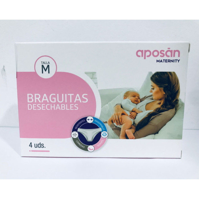 APOSAN ROPA INTERIOR DESECHABLE TALLA M 4 UNIDADES
