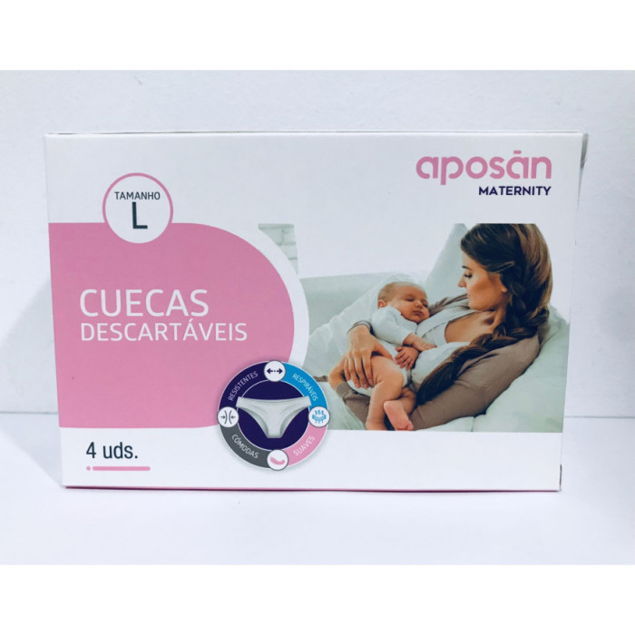 APOSAN ROPA INTERIOR DESECHABLE TALLA L 4 UNIDADES