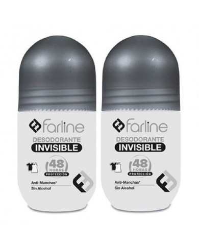 FARLINE DESODORANTE INVISIBLE DOBLE ROLL-ON 48H