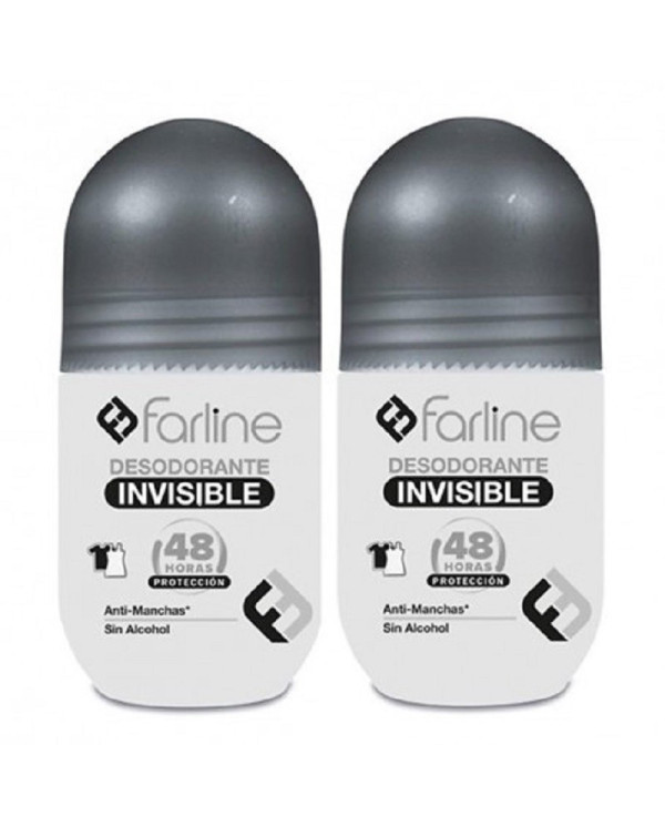 FARLINE DESODORANTE INVISIBLE DOBLE ROLL-ON 48H