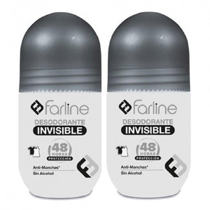 FARLINE DESODORANTE INVISIBLE 48H ROLL-ON DUPLO