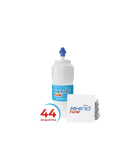 RHINOFLOW 44 SAQUETAS + Sistema de Irrigação Nasal  300 ML