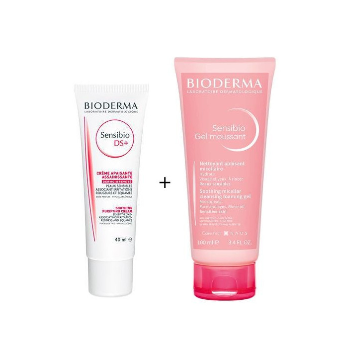 BIODERMA SENSIBIO DS+ CREMA 40ML GRATIS GEL ESPUMOSO 100 ML