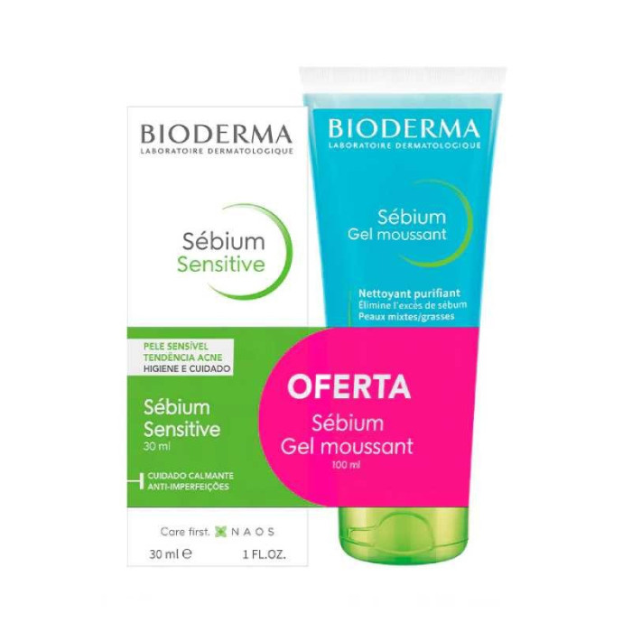BIODERMA SEBIUM CREMA SENSIBLE 30 ML + GEL ESPUMOSO OFERTA 100 ML