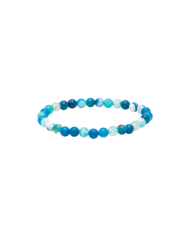 PULSERA DE ÁGATA AZUL NATURA 6mm 1 UNIDAD