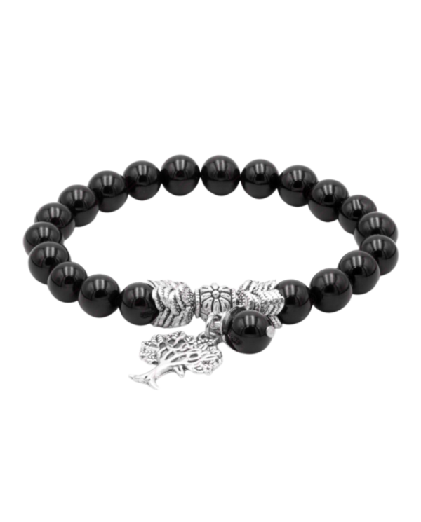 PULSEIRA ÓNIX + ÁRVORE DA VIDA- 8mm 1unid