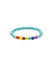Pulseira Chakras  Turquesa 6mm 1unid