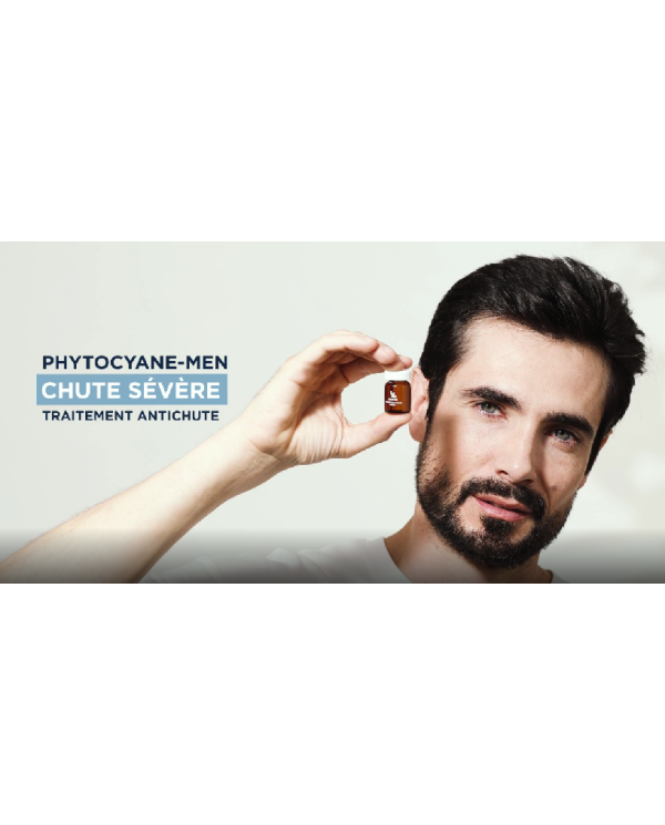 PHYTO PHYTOCYANE ANTI-CAÍDA DEL CABELLO PARA HOMBRES (SEVERA) 12 AMPOLLAS X 3.5ML + CHAMPÚ DE 100ML GRATIS