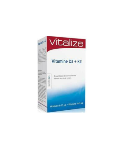 VITALIZE VITAMINA D3 + K2 120 CÁPSULAS