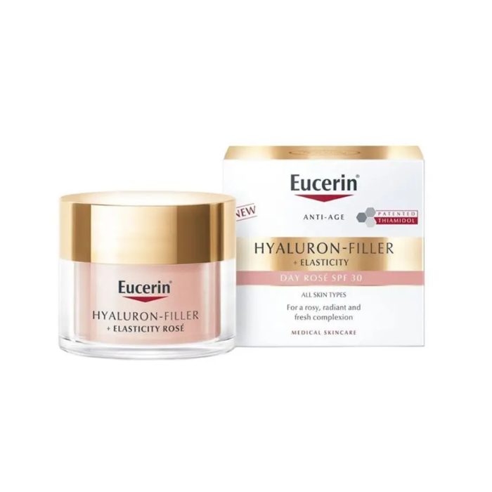 EUCERIN HYALURON FILLER + ELASTICIDAD CREMA DE DÍA ROSADO SPF 30 50ML