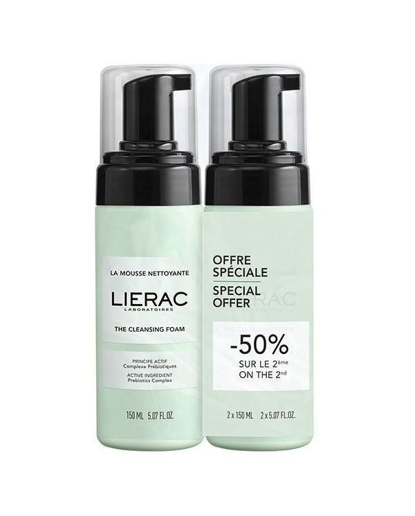 LIERAC CLEANSER DUO ESPUMA LIMPIADORA 2X150ML 50% DE DESCUENTO EN LA 2.ª UNIDAD