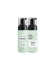 LIERAC CLEANSER A ESPUMA DE LIMPEZA DUO 2X150ML  50% DESCONTO 2º UNIDADE