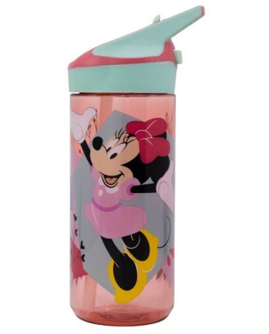 GARRAFA COM PALHINHA TRITAN MINNIE 620 ML