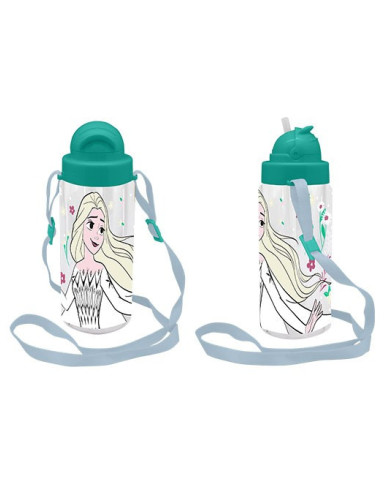 FROZEN GARRAFA TRITAN COM PALHINHA E ALÇA 500 ML