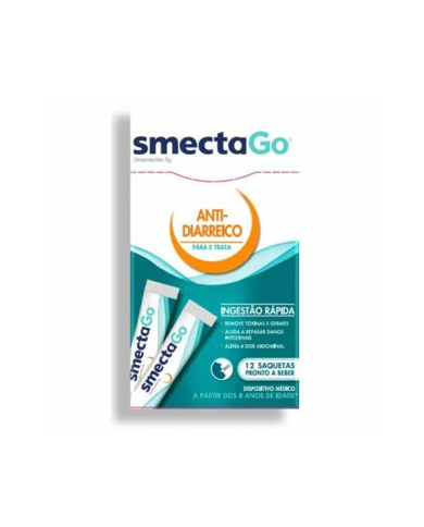SMECTA GO SUSPENSÃO ORAL 12 SAQUETAS