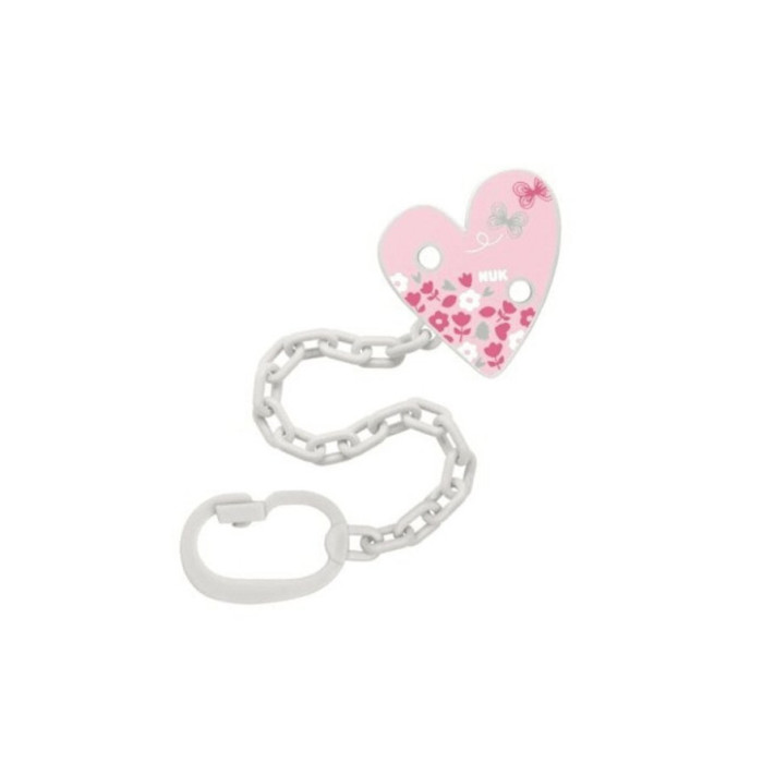 NUK CHUPETE CORAZON ROSA CADENA 1 UNI