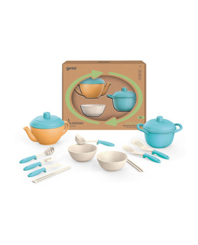 GIROS ECO CONJUNTO COZINHA 16 PEÇAS BIO PLÁSTICO