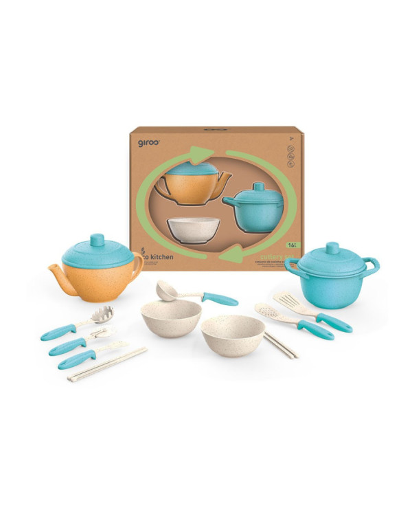 GIROS ECO CONJUNTO COZINHA 16 PEÇAS BIO PLÁSTICO