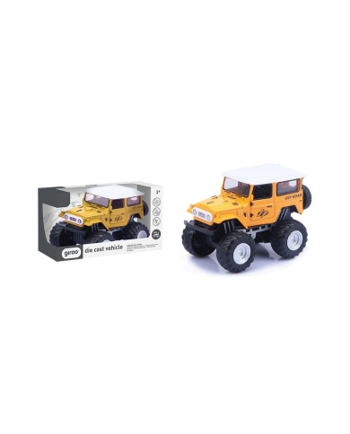 GIROS JEEP PULL BACK 1:43 AMARELO