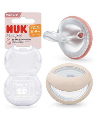 NUK CHUPETE MOMMY FEEL SILICONA ROSA 0-9 M 2 ​​UNID
