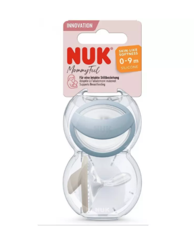 NUK CHUPETA SILICONE MOMMY FEEL AZUL  0-9 M 2 UNI