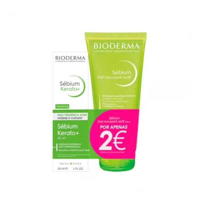 BIODERMA SEBIUM KERATO 30 ML + PROMO GEL MOUSSANT ACTIF 200 ML