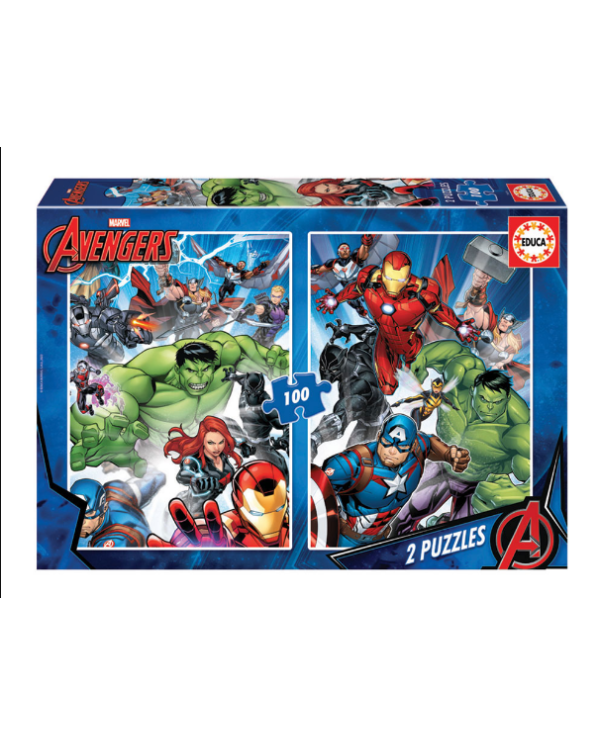 EDUCA 2X PUZZLE AVENGERS 100 PEÇAS
