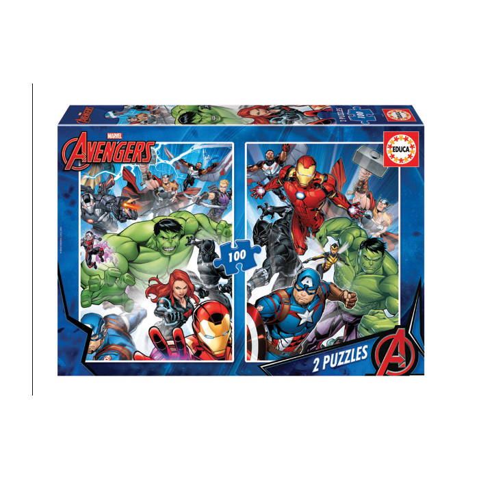 EDUCA 2X PUZZLE AVENGERS 100 PEÇAS