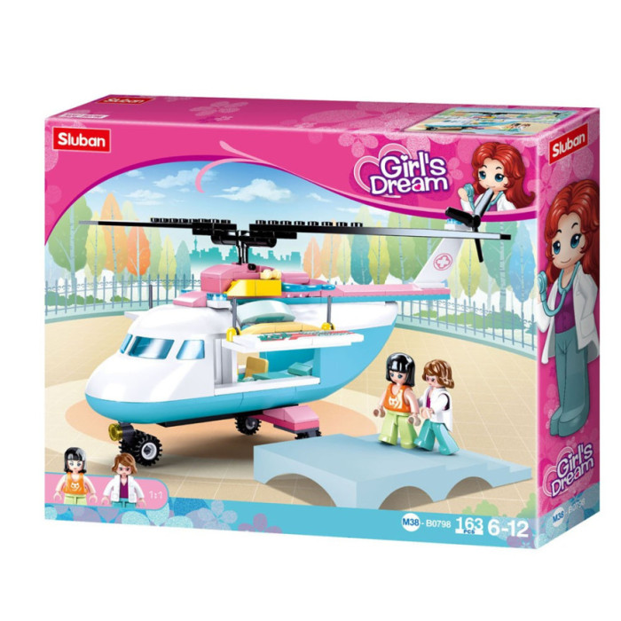 GIRLS DREAM HELICÓPTERO INTERVENÇÃO MÉDICA 163 PCS
