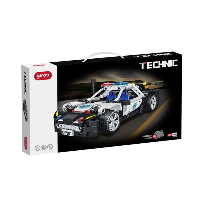 SWAT CARRO POLÍCIA ENCAIXES 8+ TECHNIC GIROS