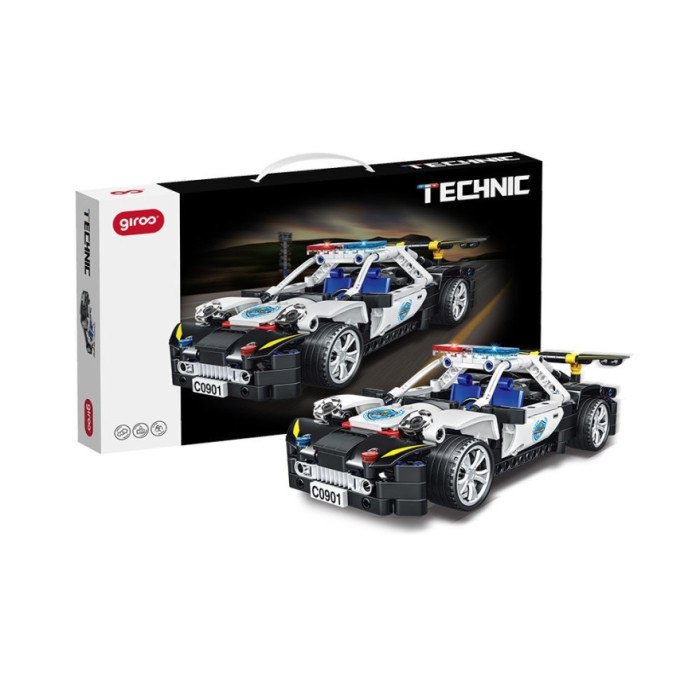 SWAT CARRO POLÍCIA ENCAIXES 8+ TECHNIC GIROS