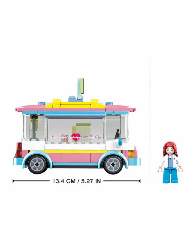 COCHE DE ENSUEÑO PARA NIÑAS CON SOPORTE MÉDICO DE 195 PIEZAS