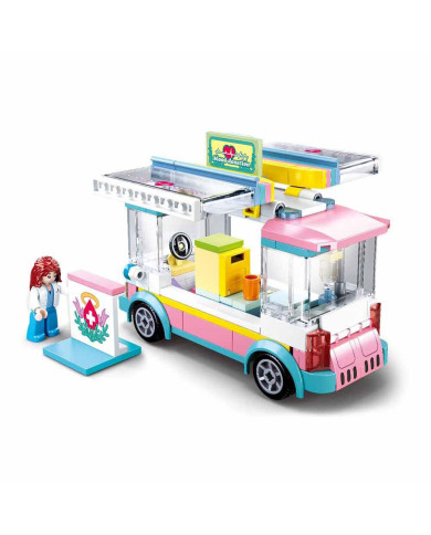 COCHE DE ENSUEÑO PARA NIÑAS CON SOPORTE MÉDICO DE 195 PIEZAS